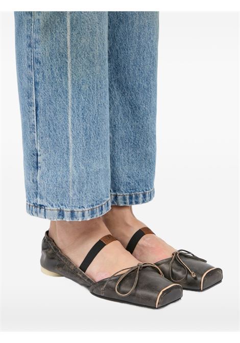 square-toe ballet fltas woman brown MM6 MAISON MARGIELA | S66WZ0037 P7706HB495